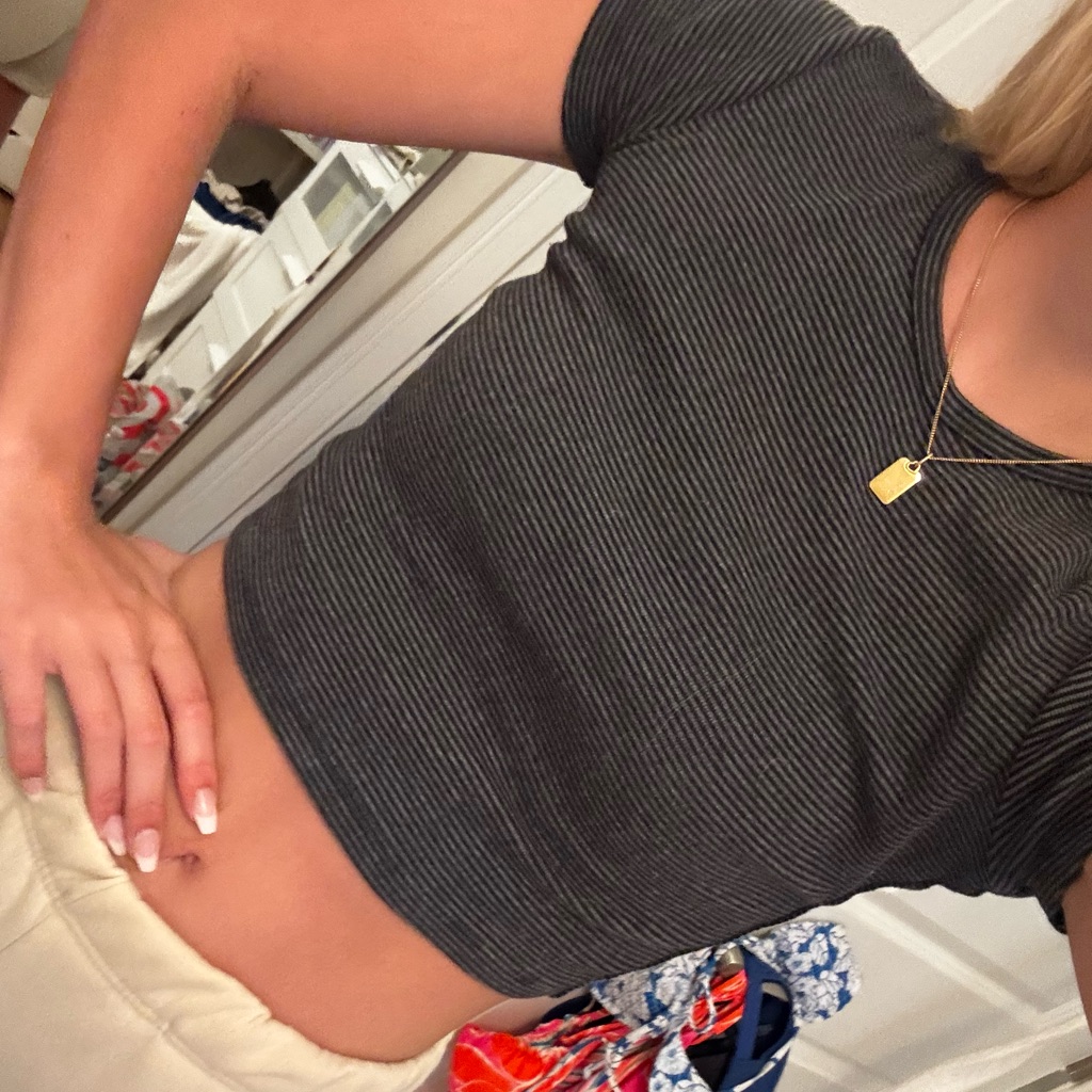 Brandy Melville Black Striped Top